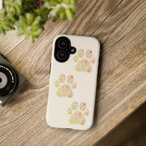 Floral Paw Print Phone Case - Pet Lover Style - Dipaliz - Mobile Cases