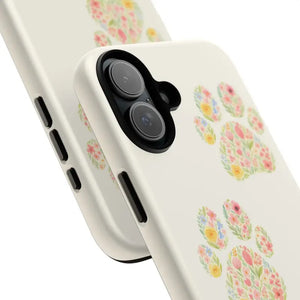 Floral Paw Print Phone Case - Pet Lover Style - Dipaliz - Mobile Cases
