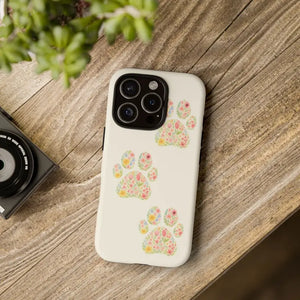 Floral Paw Print Phone Case - Pet Lover Style - Dipaliz - Mobile Cases