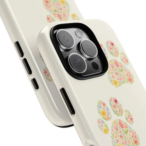 Floral Paw Print Phone Case - Pet Lover Style - Dipaliz - Mobile Cases