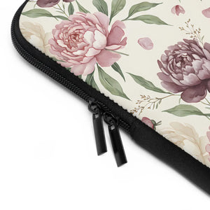 Floral Peony Laptop Sleeve, Personalized ?Isabella’ Vintage Rose Design - Sleeves