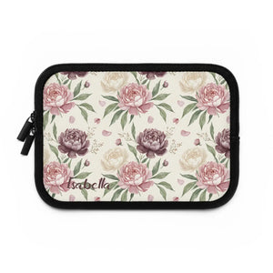 Floral Peony Laptop Sleeve, Personalized ?Isabella’ Vintage Rose Design - Sleeves