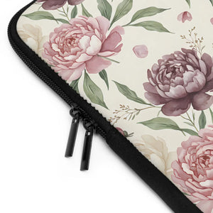 Floral Peony Laptop Sleeve, Personalized ?Isabella’ Vintage Rose Design - Sleeves