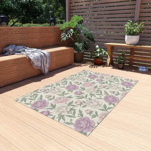 Peony Outdoor Rug – Vintage Chenille Patio Mat - Dipaliz - Rugs
