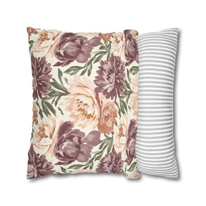 Floral Peony Pillowcase - Mauve Decorative Throw Pillow - Dipaliz - Pillows