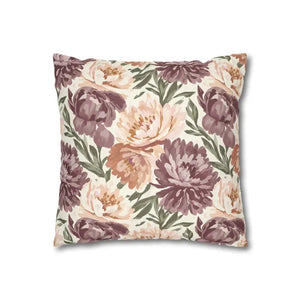 Floral Peony Pillowcase - Mauve Decorative Throw Pillow - Dipaliz - Pillows