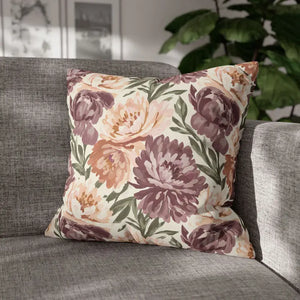 Floral Peony Pillowcase - Mauve Decorative Throw Pillow - Dipaliz - Pillows