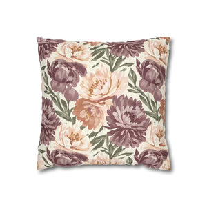 Floral Peony Pillowcase - Mauve Decorative Throw Pillow - Dipaliz - Pillows