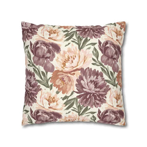 Floral Peony Pillowcase - Mauve Decorative Throw Pillow - Dipaliz - Pillows