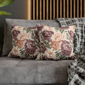 Floral Peony Pillowcase - Mauve Decorative Throw Pillow - Dipaliz - Pillows