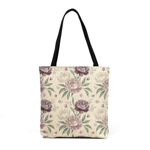 Floral Peony Woven Tote - Bags