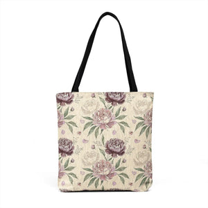 Floral Peony Woven Tote - Bags