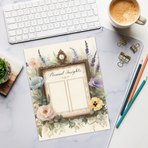 Floral Personal Insights Notepad with Magnetic Backing - Dipaliz - Notepads