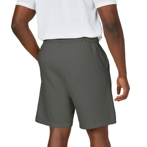 Floral Personalized Monogram Sweat Shorts, Lightweight Fleece Lounge with Blue Wildflower Design