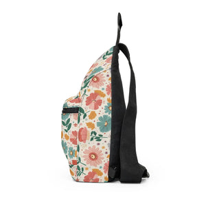 Floral Personalized Sling Bag - Pastel Flower Crossbody - Dipaliz - Cross Body Bags