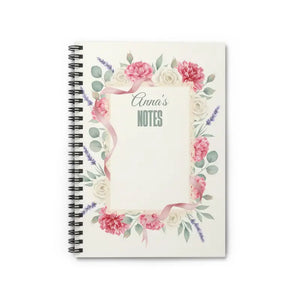 Floral Personalized Spiral Notebook - Ruled Journal for Notes - Dipaliz - one Size - Paper Products