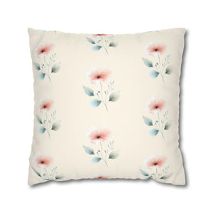 Floral Pillowcase – Soft Spun Polyester - Dipaliz - Pillowcases & Shams