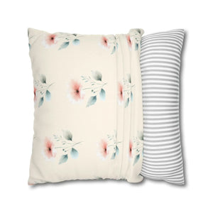 Floral Pillowcase – Soft Spun Polyester - Dipaliz - Pillowcases & Shams