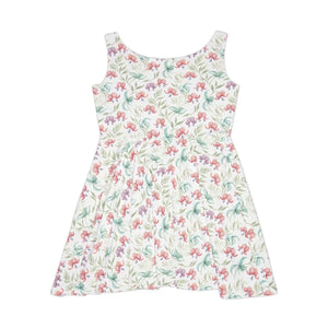 Pink Iris Skater Dress – Eco Friendly Fabric - Dipaliz - Dresses