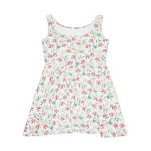 Pink Iris Skater Dress – Eco Friendly Fabric - Dipaliz - Dresses