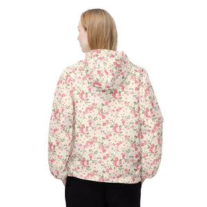 Outerwear - Floral Pink Rose All-over Print Windbreaker Jacket