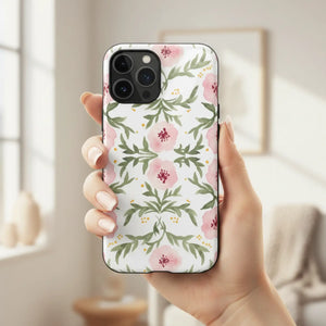 Floral Pink Watercolor Tough Magnetic Phone Case - Mobile Cases