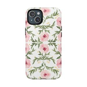 Floral Pink Watercolor Tough Magnetic Phone Case - Mobile Cases