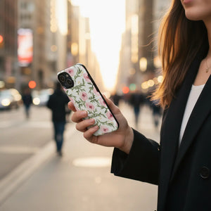 Floral Pink Watercolor Tough Magnetic Phone Case - Mobile Cases