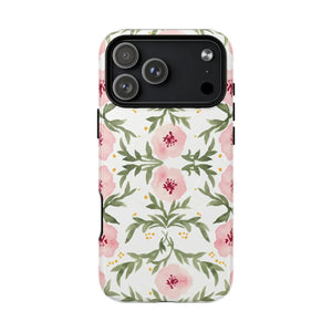 Floral Pink Watercolor Tough Magnetic Phone Case - Mobile Cases