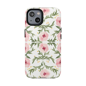 Floral Pink Watercolor Tough Magnetic Phone Case - Mobile Cases