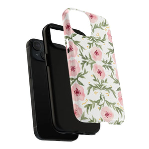 Floral Pink Watercolor Tough Magnetic Phone Case - Mobile Cases