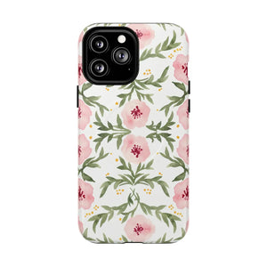 Floral Pink Watercolor Tough Magnetic Phone Case - Mobile Cases