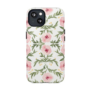 Floral Pink Watercolor Tough Magnetic Phone Case - Mobile Cases
