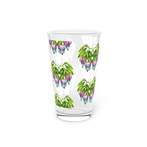 Botanical Floral Pint Glass 16oz Clear Drinkware Dipaliz - Beer Glasses