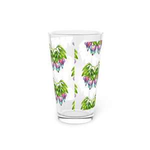 Botanical Floral Pint Glass 16oz Clear Drinkware Dipaliz - Beer Glasses
