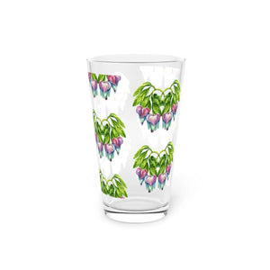 Botanical Floral Pint Glass 16oz Clear Drinkware Dipaliz - Beer Glasses