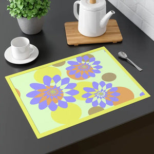 Floral Cotton Placemat - Vibrant Cloth Table Decor - Dipaliz - 18’’ × 14’’ - Placemats