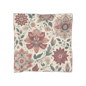 Floral Poly Scarf - Elegant Lightweight Wrap - Dipaliz - Chiffon / 50’’ × - Scarves & Shawls