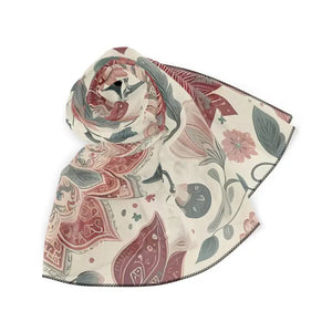 Floral Poly Scarf - Elegant Lightweight Wrap - Dipaliz - Chiffon / 25’’ × - Scarves & Shawls