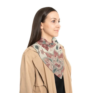 Floral Poly Scarf - Elegant Lightweight Wrap - Dipaliz - Scarves & Shawls
