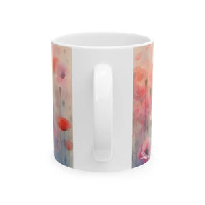 Vibrant Poppy Ceramic Mug - Floral Garden Escape - Dipaliz - Mugs