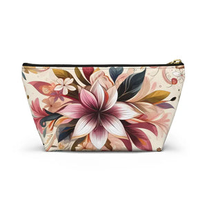 Spun Polyester Accessory Pouch - Bold Floral Design - Dipaliz - Cosmetic & Toiletry Bags