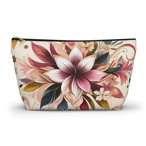Floral Design Pouch – Spun Polyester Accessory - Dipaliz - Makeup Bags