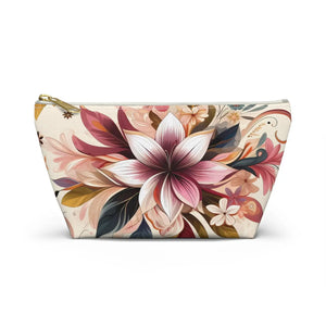 Floral Design Pouch – Spun Polyester Accessory - Dipaliz - Makeup Bags