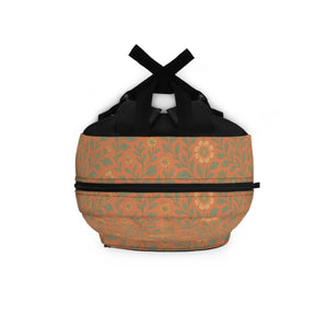 Boho Chic Floral Print Backpack - Leafy Greens School - Dipaliz - Backpacks