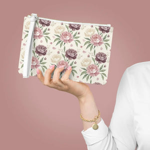 Floral Print Clutch Bag - Elegant Handbag for Weddings Parties and Everyday use - Bags