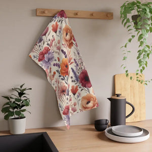 Vibrant Tea Towels - Floral Print Cotton Kitchen Decor - Dipaliz - Twill / 18’’ × 30’’