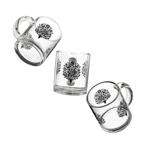 Floral Print Mug - Vibrant Colored Glass Design - Dipaliz - 10oz - Mugs