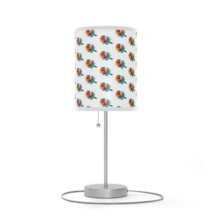 Floral Print Lamp on Stand Steel Base Elegant Lighting - Dipaliz - Lamps