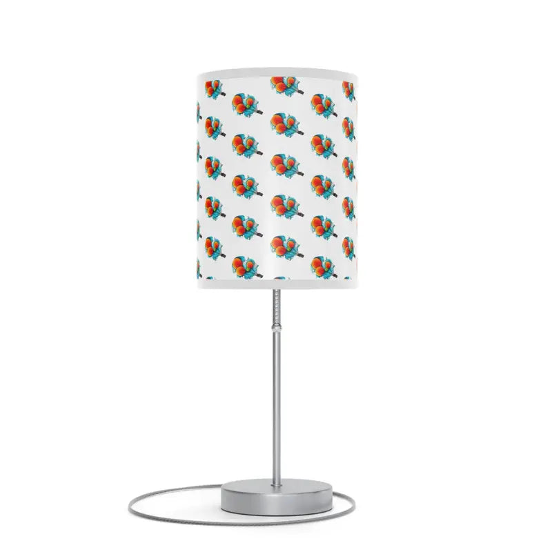 Charming Floral Lamp with Elegant Steel Base - Home Decor